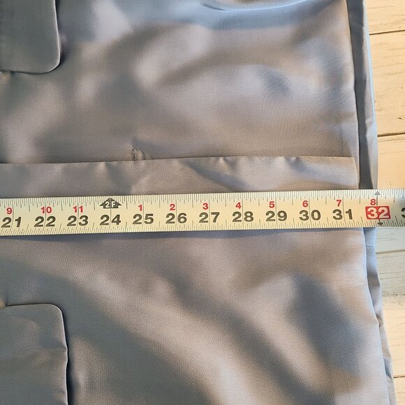 12th Tribe Powder Blue Satin Blazer Jacket NEW Classic Elegance Career Large - Picture 7 of 9